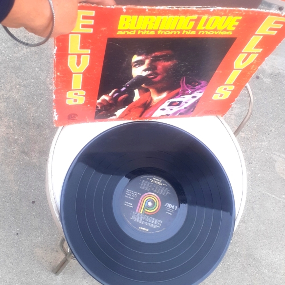 Elvis vinyl record Burning LOVE  & other Songs